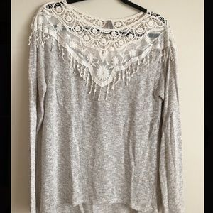 Knitted long sleeve top